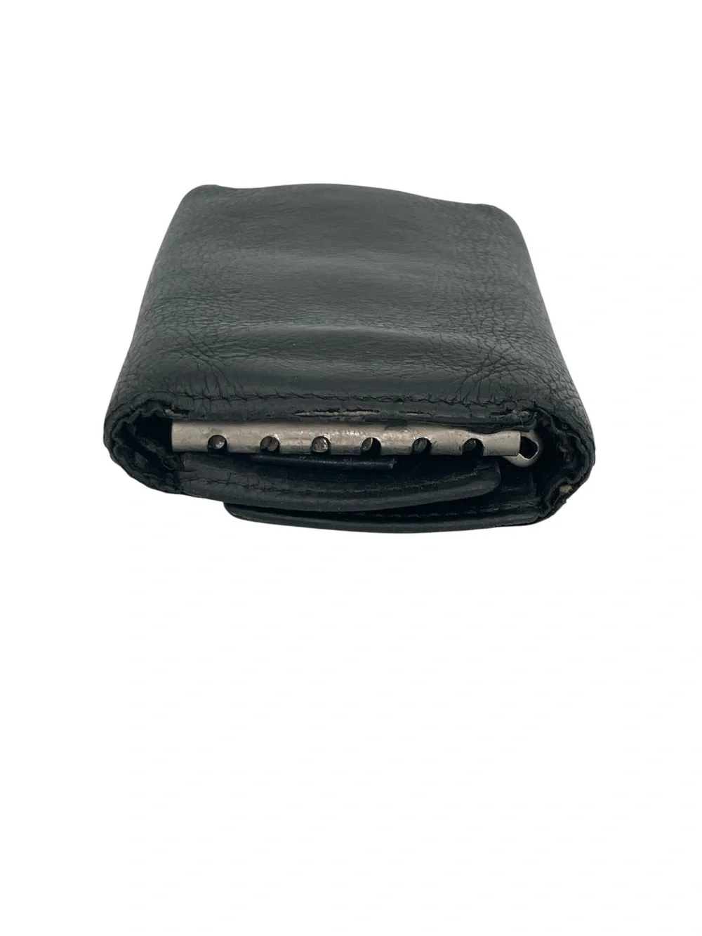 Vintage Gianni Versace Black Leather 6 Ring Key Case Wallet